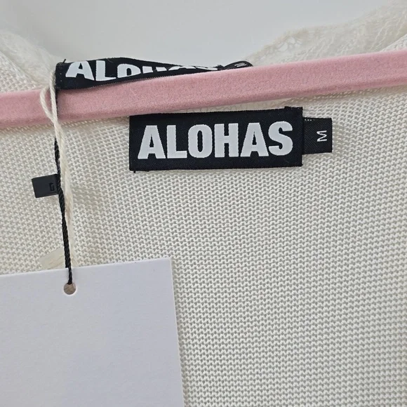 Alohas Triza Cream Knit Lace-Up Maxi Sweater Dress - Picture 8 of 15